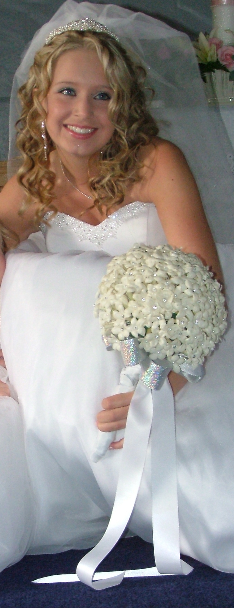 Stephanotis in a bridal bouquet